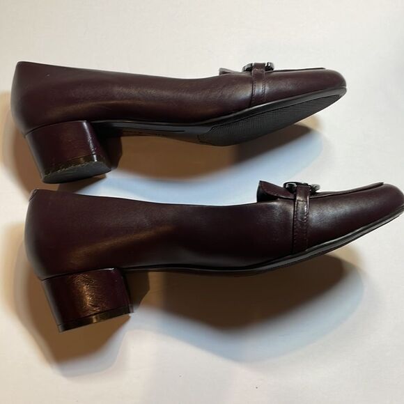 Easy spirit, women’s leather slip on block heel shoes size 7 Esumandra - Picture 7 of 13